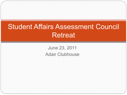 June 23, 2011 Retreat