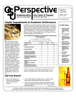OSU Perspective Newsletter - Volume 1 (2)
