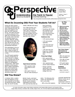 OSU Perspective Newsletter - Volume 1 (3)