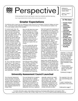 OSU Perspective Newsletter - Volume 3 (3)
