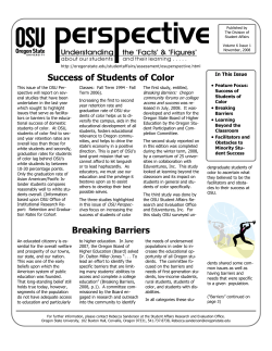 OSU Perspective Newsletter - Volume 6 (1)