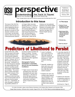 OSU Perspective Newsletter - Volume 6 (2)