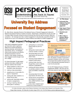 OSU Perspective Newsletter - Volume 8(1)
