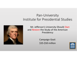 Institute for Presidential Studies Presentation