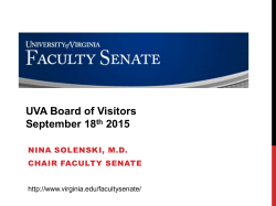 Faculty Senate Report