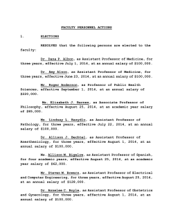 Faculty Personnel Actions