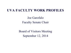 Faculty Senate Presentation