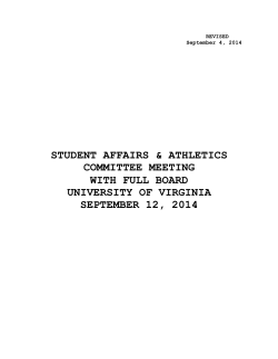 Student Affairs Athletics Committee with Full Board