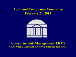 Enterprise Risk Management