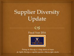 Supplier Diversity Presentation
