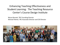 Teaching Resource Center Presentation