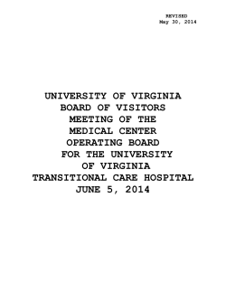 Medical Center Operating Board - Transitional Care Hospital