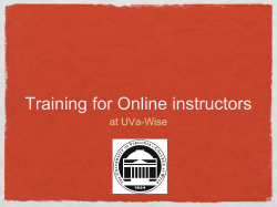 Bryan Hoyt's Presentation on Training Online Instructors