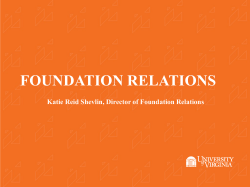 Presentation on Foundation Relations