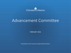 Advancement Presentation