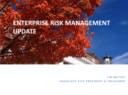 Enterprise Risk Management Presentation