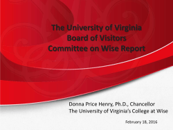 Presentation by Chancellor Henr