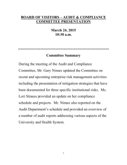 Audit and Compliance