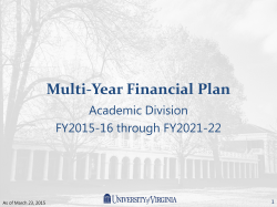 Multi-Year Financial Plan