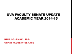 Faculty Senate Presentation