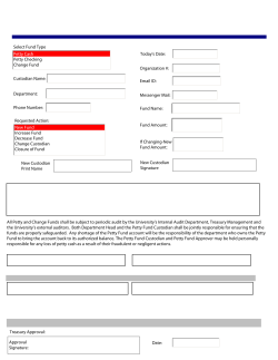 Petty Account Request Form