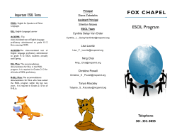 ESOL Program Brochure 2012