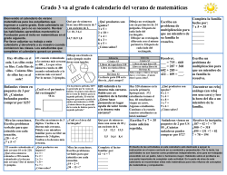 Summer Math Packet 2015&nbsp;(Going into 4th grade ESP)