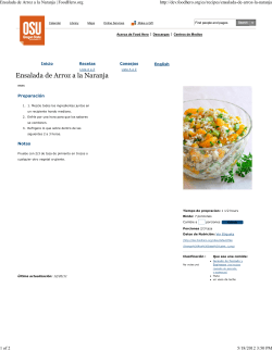 Ensalada de Arroz a la Naranja