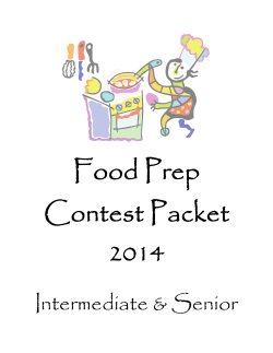 Intermediate Senior Food Preparation Contest