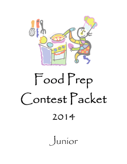 Junior Food Preparation Contest