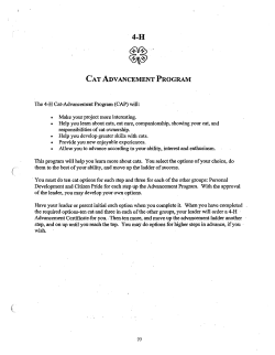 Cat Advancement Program