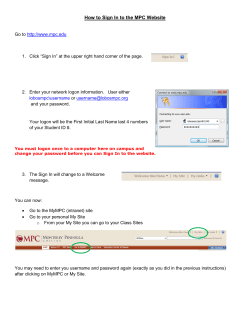 Step 2: How to Sign In to the MPC Website