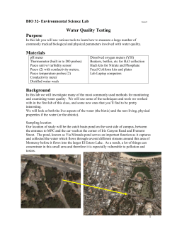 Lab 7: Water Testing Lab