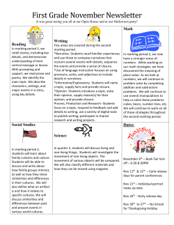 First Grade News Nov 2015