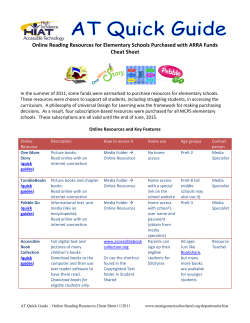 Online Reading Resources Cheat Sheet (175K pdf)
