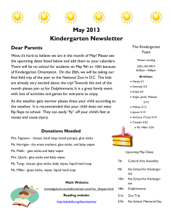 May 2013 kindergarten