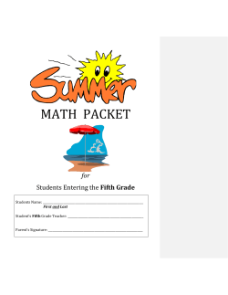 Grade 5 math packet