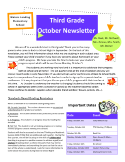 Grade 3 October 2015
