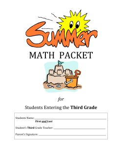 Grade 3 math packet