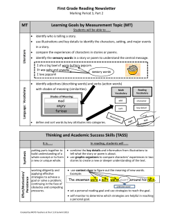 Gr. 1 Reading Newsletter