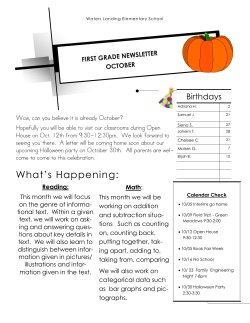 October 2015 Newsletter