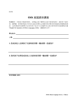 Home Language Survey-CHIN