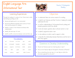 Quarter 3 Reading Informational