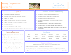 Quarter 3 Reading Literary