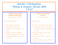 Thinking and Academic Skills