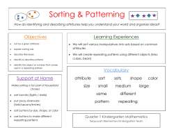 Sorting Patterning