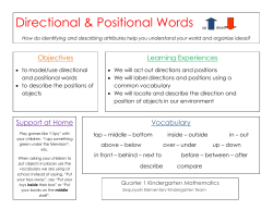 Directional Positional Words