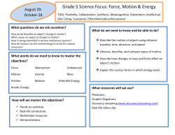 Science- Force, Motion, Energy