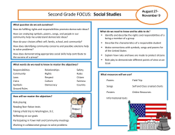 Quarter 1 Social Studies Learning Map