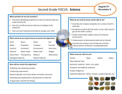 Quarter 1 Science Learning Map